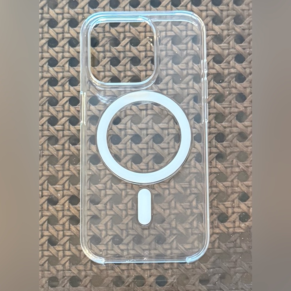 Clear Phone Case with White Accents